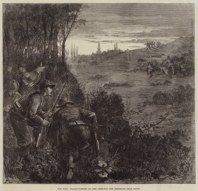 The War, Francs-Tireurs on the Look-out for Prussians near Paris by Frederick Barnard